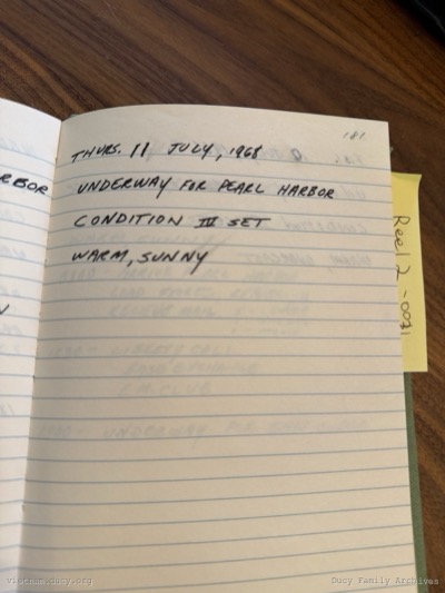 Logbook — Thursday, July 11, 1968