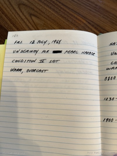 Logbook — Friday, July 12, 1968