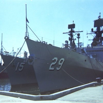 USS Jouett and USS Preble moored at Pearl Harbor, HI