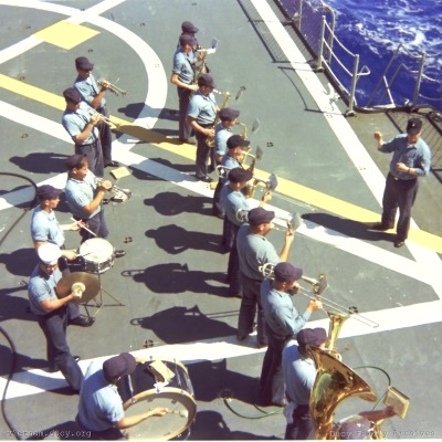 COMCRUDESPAC Band Aboard DLG-29 USS Jouett