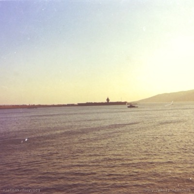 Arrived from Tonkin Gulf, USS Enterprise anchored in Subic Bay