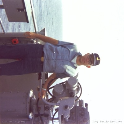 Mike Ducy Standing by MK51, Gulf of Tonkin