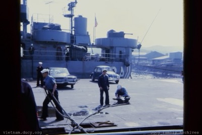 Tying up in Yokosuka