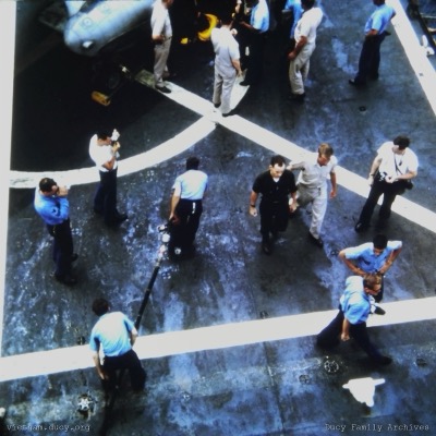 Pilot walking with med officer